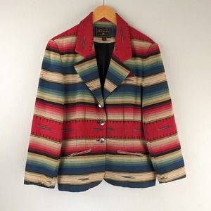 Vintage Compagnie Internationale Express Blazer 7 / 8 Jacket Aztec Southwestern